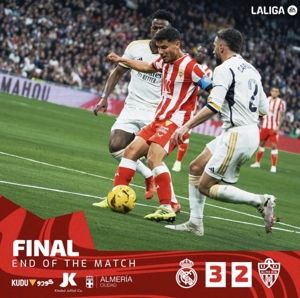 Almeria thua Real Madrid trong hiệp một: Chúng ta bị cướp, chuyện này vượt quá mọi giới hạn