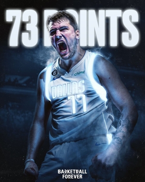 Số một đang tại ngũ! Thứ tư trong lịch sử! Doncic ghi được 73 điểm, 10 rebound và 7 kiến ​​​​tạo trên 25 trên 33 cú sút!