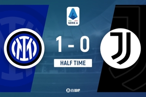 Hiệp một - Inter Milan dẫn trước Juventus 1-0, Barrera đá phản lưới nhà và Juventus không có cú sút nào trúng đích trong hiệp một.