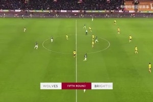 FA Cup - Wolves 1-0 Brighton tiến vào tứ kết, đối đầu với bàn thắng ấn định chiến thắng của Coventry Lemina