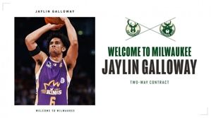 Chính thức: Bucks ký hợp đồng hai chiều với tiền đạo Jaylin Galloway của NBL Sydney Kings