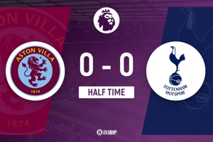 Hiệp một - rất ít cơ hội, không có cú sút nào trúng đích từ cả hai bên, Tottenham tạm dẫn Aston Villa 0-0