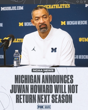 8 thắng và 24 thua! Huấn luyện viên Juwan Howard của Michigan bị sa thải, lần đầu tiên về đích sau 57 năm