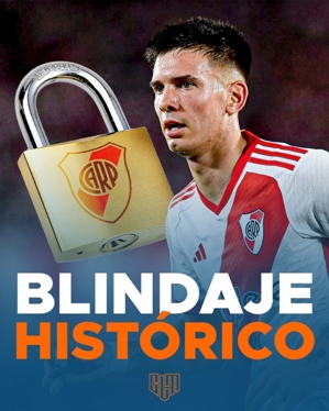 Phóng viên: Ngôi sao của River Plate, Mastantuono sẽ gia hạn hợp đồng với mức phí giải phóng 45 triệu euro, được Real Madrid và Barcelona quan tâm.