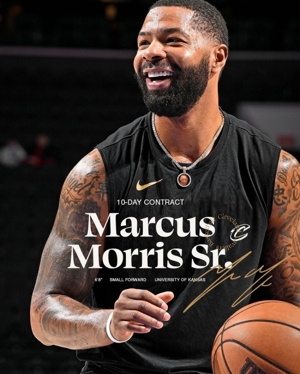 Quan chức Cavaliers: Đội bóng ký hợp đồng 10 ngày với Marcus Morris, người sẽ mang áo số 24