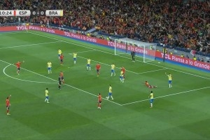 Trận giao hữu - Tây Ban Nha bị Brazil hòa 3-3, Rodri lập cú đúp và cầu thủ 17 tuổi Enderrick Santiago Bernabeu ghi bàn đầu tiên