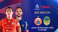 Jadwal Siaran Langsung BRI Super League 2025/26: Persija vs PSIM Yogyakarta, Tayang di Vidio